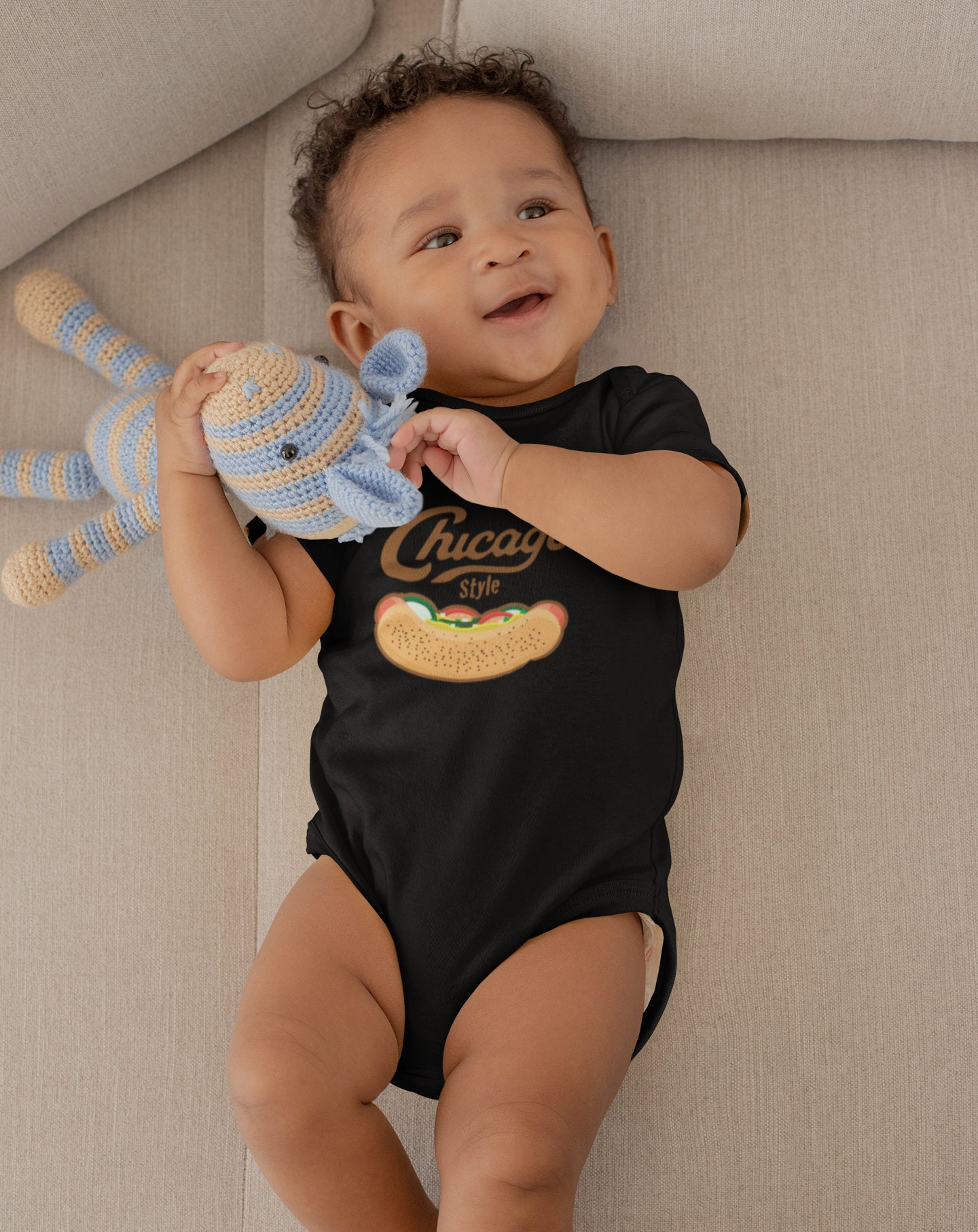 Chicago Style Hot Dog Baby Infant Gift Jumpsuit Bodysuit Tshirt Etsy