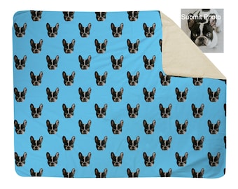 Custom Pet Blanket, Picture Blanket, Cat and Dog Face on Blanket, Any Pet Face Throw Blanket, Personalized Pet Gift for Owner, Cozy Blanket