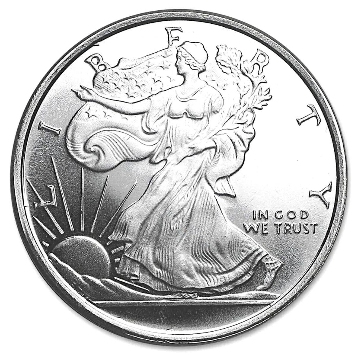 1 troy ounce silver liberty coin - Etsy 日本