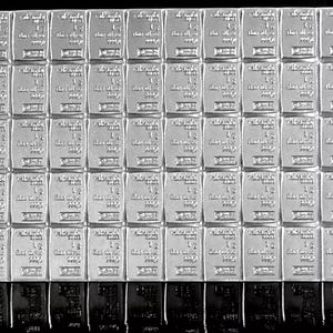 Lot 50 X 1 GRAM .999 fine silver VALCAMBI silver combi bars bu