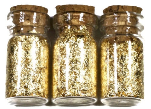 Pure 24k Gold Dust 1g ULTRA-FINE Hand-ground in Glass Jar