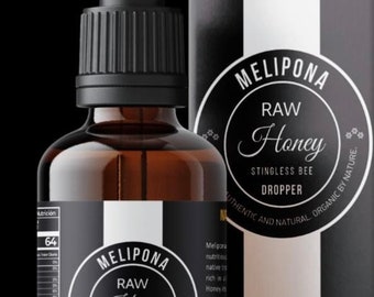 100% Pure Melipona Raw Stingless Bee Honey 1 fl.oz Dropper NOT DILUTED