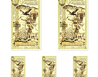 thumbnail image 2 of 5 South Dakota Goldbacks – 1/200 Oz Each, 24K Pure Gold Aurum Foil Notes By Valaurum 2 of 5