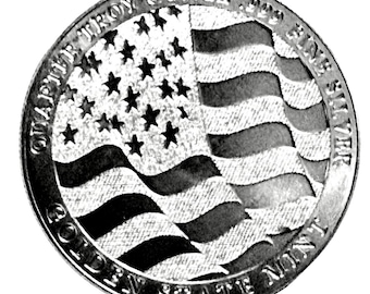 1/4 troy OZ .999 plata fina LIBERTY AGLE bandera estadounidense redonda bu