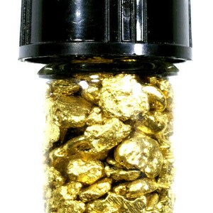 1.000 Grams alaskan yukon bc natural pure GOLD nuggets #8 MESH with BOTTLE free shipping (B800)