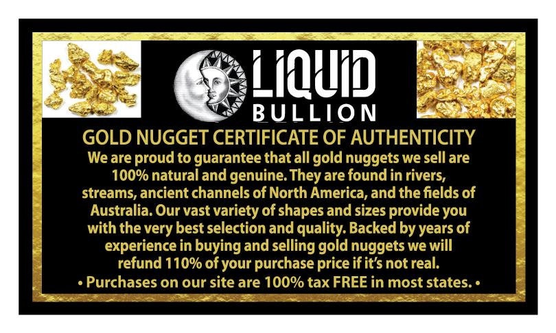 2 Grams Natural Alaskan Yukon BC Gold Nuggets – #20 Mesh, Pure Placer Gold