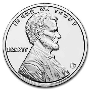 1 troy OZ .999 fine silver LINCOLN PENNY round bu