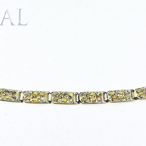 Gold Nugget Bracelet "Orocal" BFFB6L9 Genuine Hand Crafted Jewelry - 14K Gold Casting