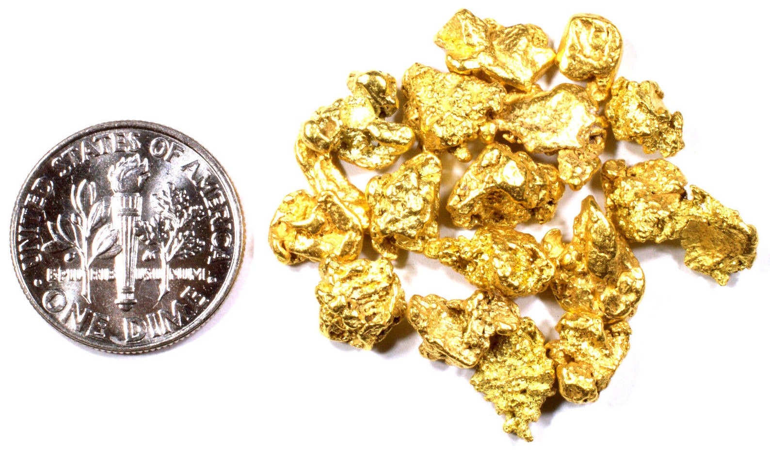 1.734 GRAMS ALASKAN YUKON BC NATURAL PURE GOLD NUGGET GENUINE (#AK511