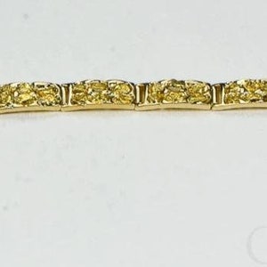 Gold Nugget Bracelet "Orocal" BFFB6L10 Genuine Hand Crafted Jewelry - 14K Gold Casting