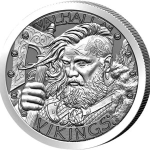 1 troy OZ .999 fine silver mason mint VIKING round bu