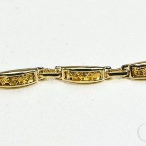 Gold Nugget Bracelet "Orocal" BBSB1123N Genuine Hand Crafted Jewelry - 14K Gold Casting