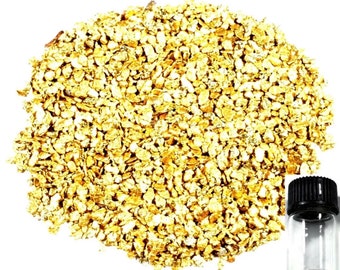 100 Piece lot alaskan yukon bc natural pure gold nuggets/flakes with BOTTLE free shipping (#B251)