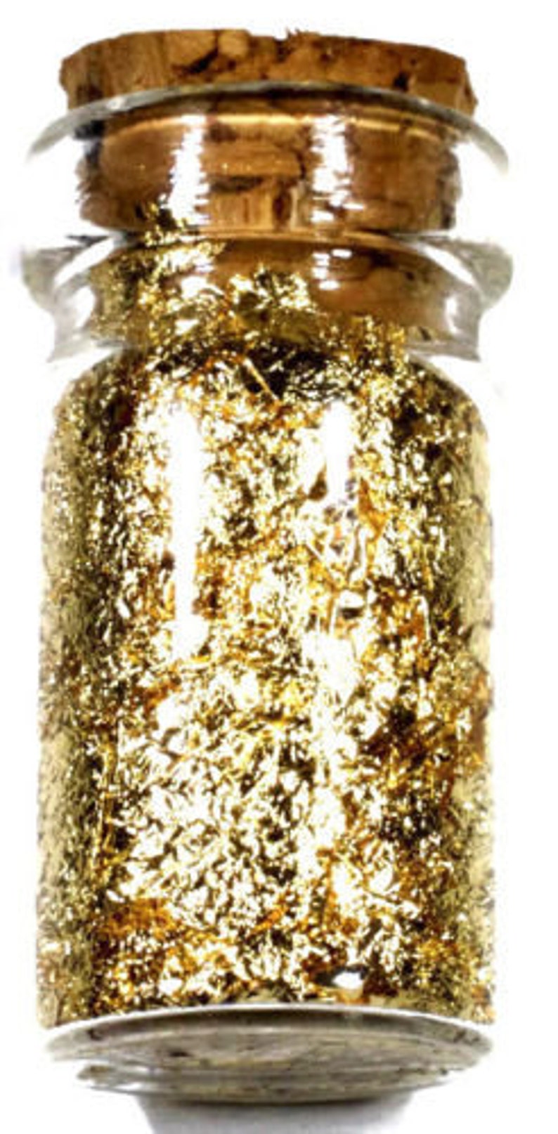 1 .5 Ml Glass Jar of 24k Gold Leaf Flakes Free Shipping Etsy