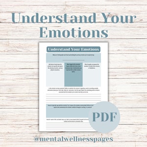Understand Your Emotions | Printable Emotions Worksheet | Emotional Regulation | Feelings Work | Social Emotional Learning | Therapy Aid