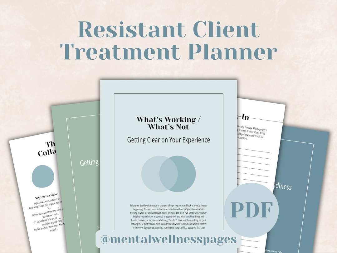 Resistant Client Treatment Planner, Goal Planner, Mental Health ...
