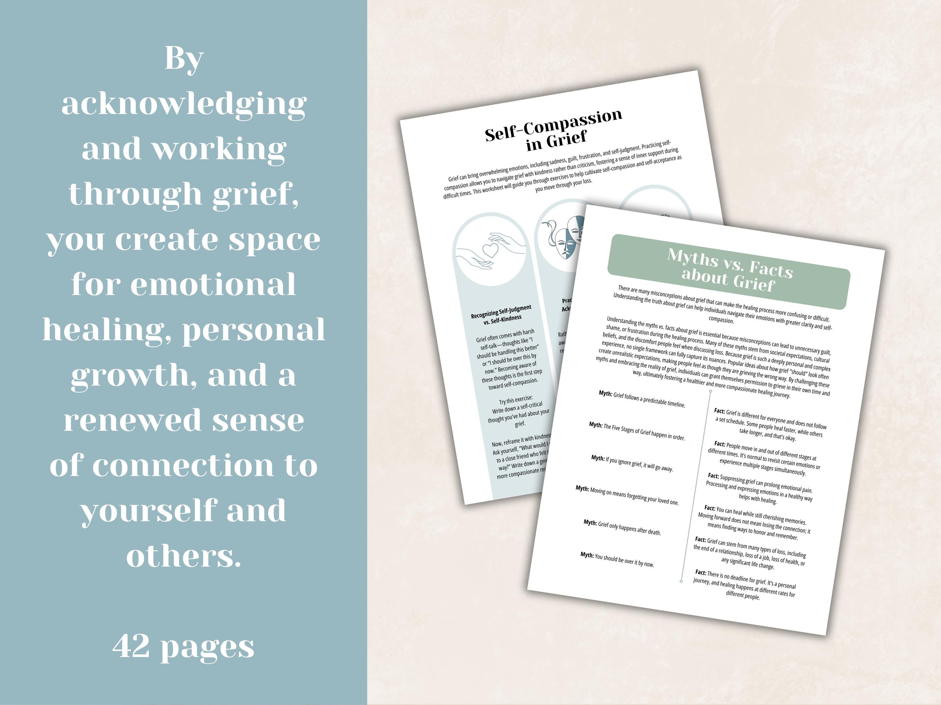 Grief Journal, Stages of Grief Workbook, Loss & Bereavement, Grief Care ...