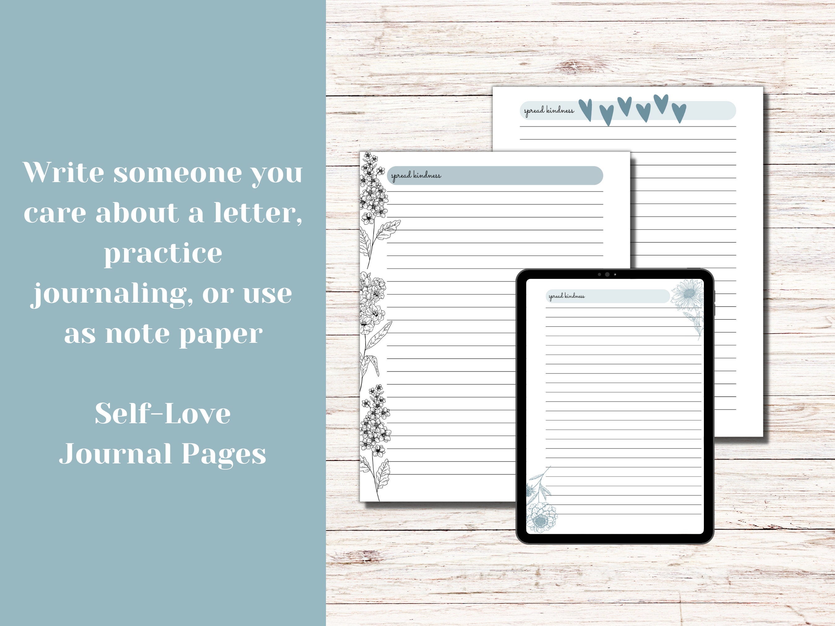 Spread Kindness Printable Stationery | Be Kind Printable Notes | Mental ...