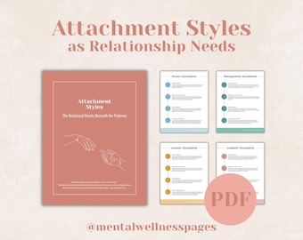 Attachment Styles as Relationship Needs, Anxious Avoidant Therapy Worksheets, Childhood Trauma, Healthy Relationship, Emotional Healing