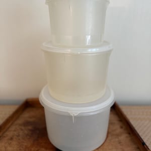 Vintage Tupperware Canister Set - 3 Piece Nesting Containers