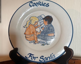 Vintage Louisville Stoneware Cookies for Santa Plate