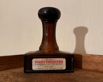 Vintage 1970s Avon Stamp Decanter