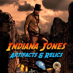 Libro y mapa de artefactos y reliquias de Indiana Jones, a todo color, más dos mapas relacionados gratuitos