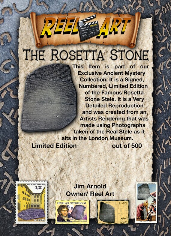 Rosetta Stone Highly Detailed Free Book Signed Numbered Etsy