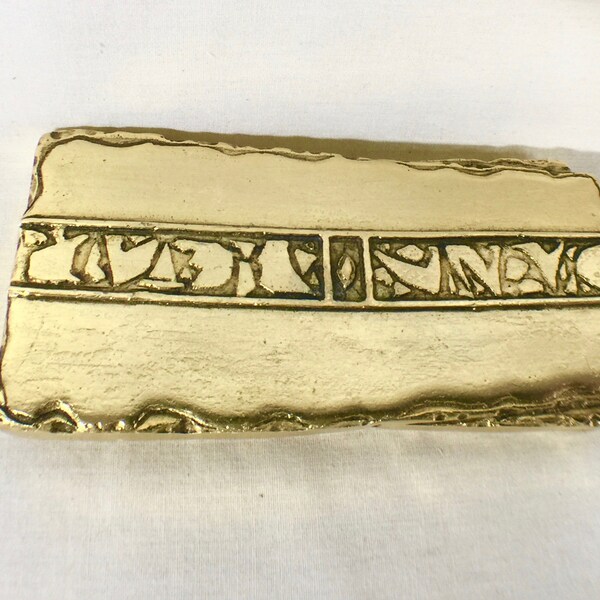 Star Trek, Deep Space Nine, Gold Pressed Metal Latinum Bar, Very Detailed