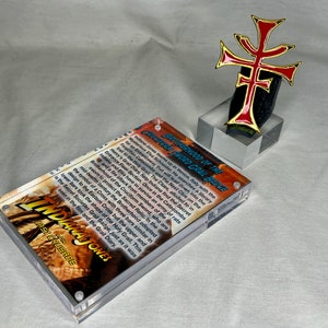 Indiana Jones Last Crusade, Clan Of The Grail, Metal Badge, Prop Replica, Jungle Easel, Display Plaque, Item Stand, Signed, Numbered,Edition