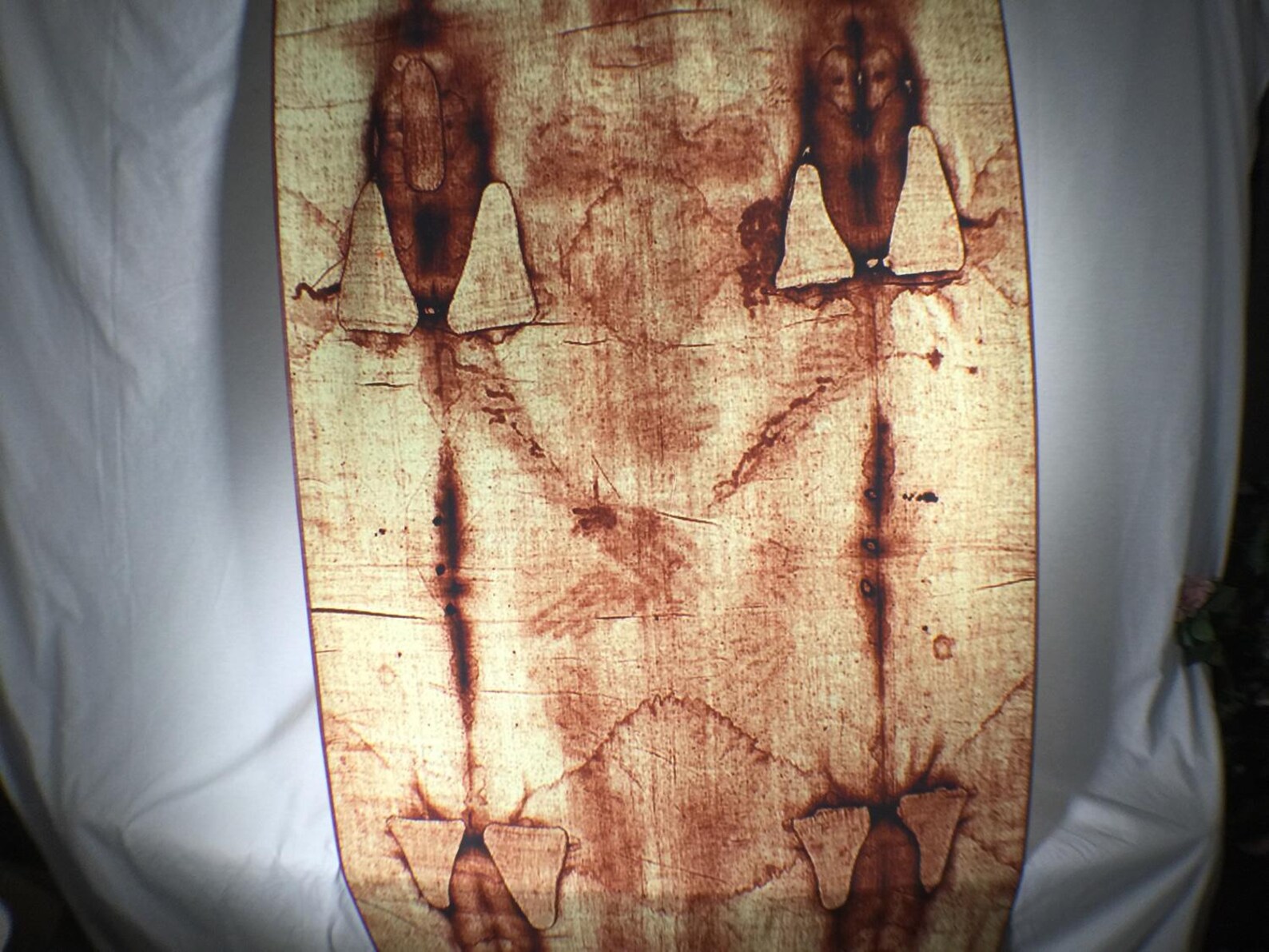 Shroud of Turin, Full Size Body, Sepia on Linen Cloth, 6 X 3 Feet, Book ...