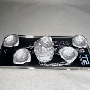 Terminator 2, Judgment Day, T-1000, Liquid Bullet Holes and Badge Set, Resin, Display Plaque, Signed, Numbered, Limited Edition