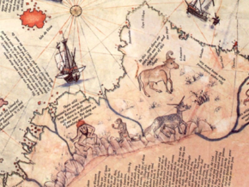 Piri Reis Karte 1. Karte um Amerika und Antarktis zu zeigen | Etsy