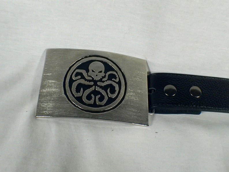 Captain America Red Skull Hydra Belt Buckle Metal With Real Etsy