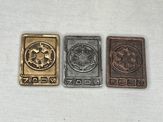 Star Wars Galactic Credit 3 Chip Piece Set, Display Plaque, Real