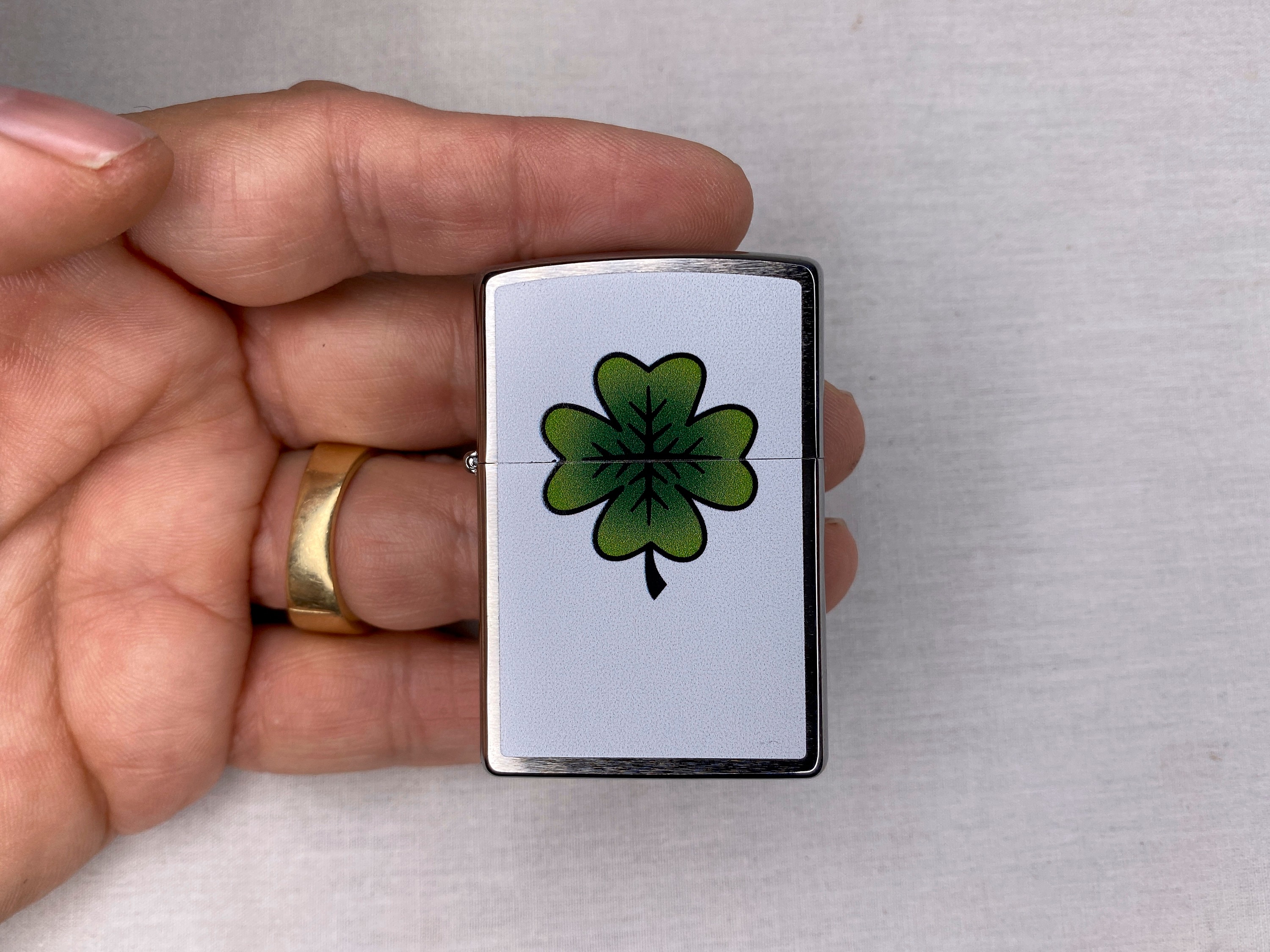 Indiana Jones, Elsa Lucky Shamrock Zippo Lighter, Signed, Numbered