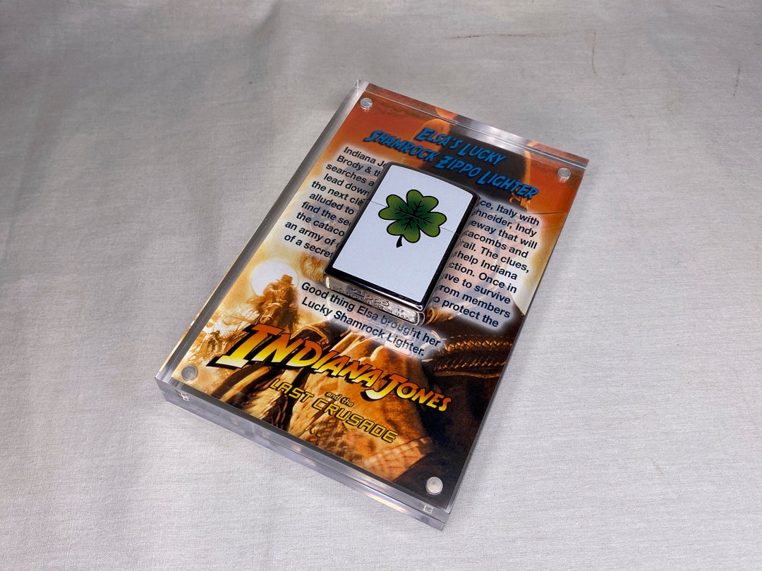 Indiana Jones Elsa Lucky Shamrock Zippo Lighter Acrylic Etsy Canada
