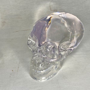 Mitchell Hedges Ancient Crystal Skull Replica, Solid Acrylic, Color Book, Signed, Numbered, Limited Edition