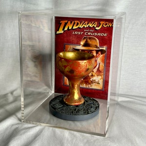 Indiana Jones, Holy Grail-kalk, äkta rekvisita, djungelställ, akrylfott, massivt harts, signerad, numrerad, begränsad upplaga