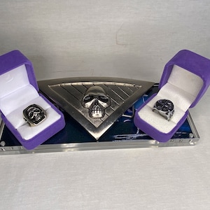 The Phantom, Skull Belt Buckle, Rings Of Good and Evil, Real Prop Replicas, Metal, Acrylic Display Plaque, Signed, Numbered, Limited Edition