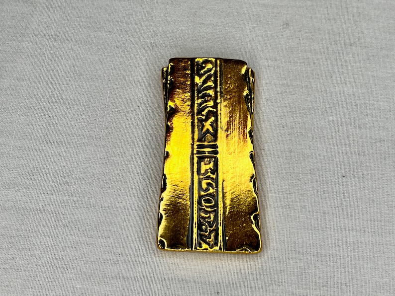 Star Trek Deep Space Nine Gold Pressed Metal Latinum Strip Etsy
