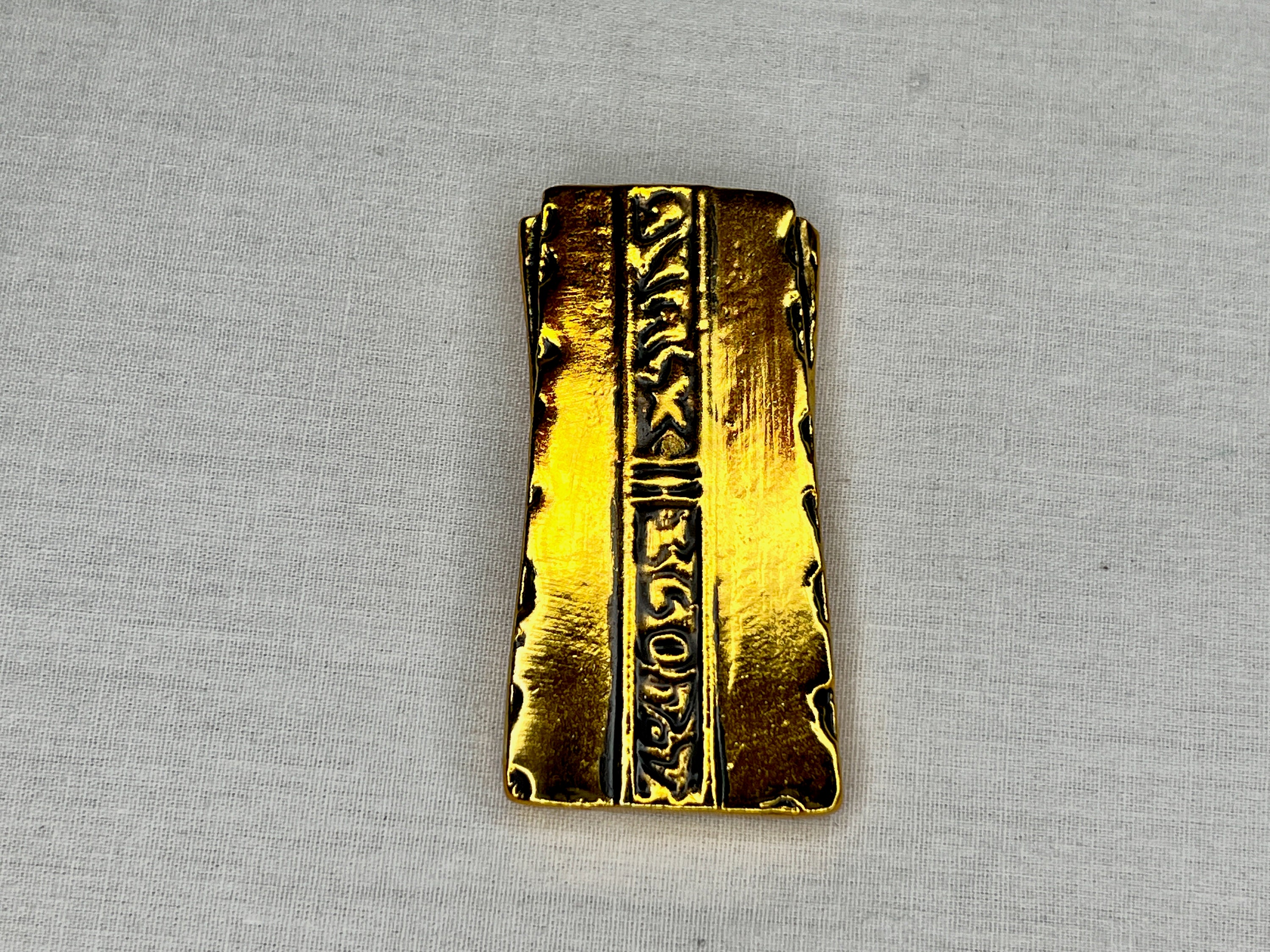 Star Trek, Deep Space Nine, Gold Pressed Metal Latinum Strip, Real