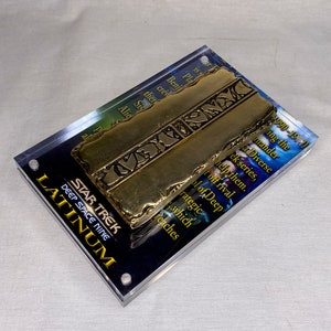 Star Trek, Deep Space Nine, Gold Pressed Latinum Bar, Real Prop Replica, Metal, Acrylic Display Plaque, Signed, Numbered, Limited Edition