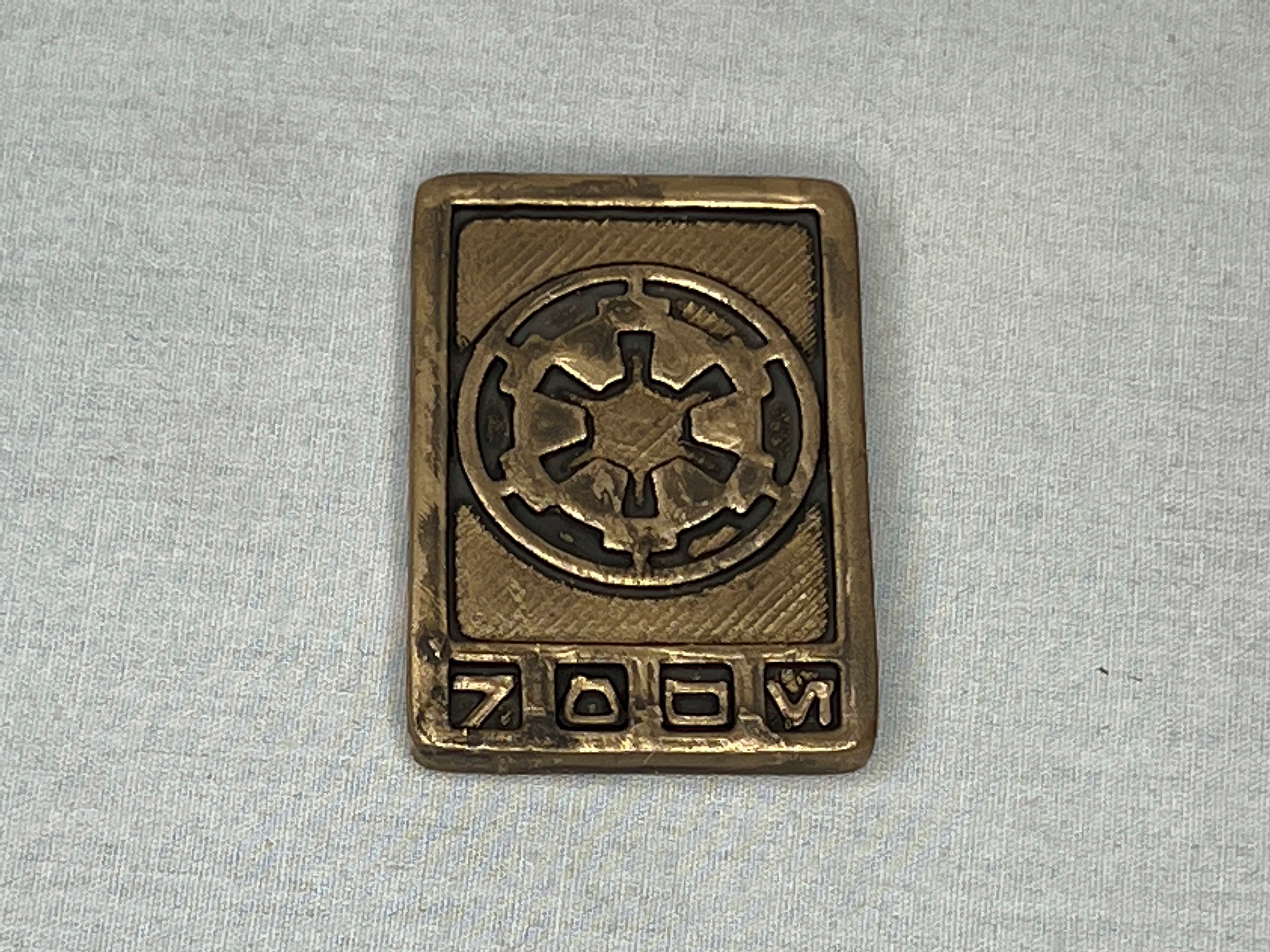 Star Wars Galactic Gold Credit Chip Piece, Display Plaque, Real