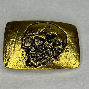 Tomb Raider, Skull Belt Buckle, Real Prop Replica, Metal, Gold, Signed, Numbered, Limited Edition