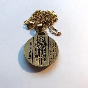 Shroud Of Turin Pendant Gold Metal comes with Free Shroud Book and Chain
