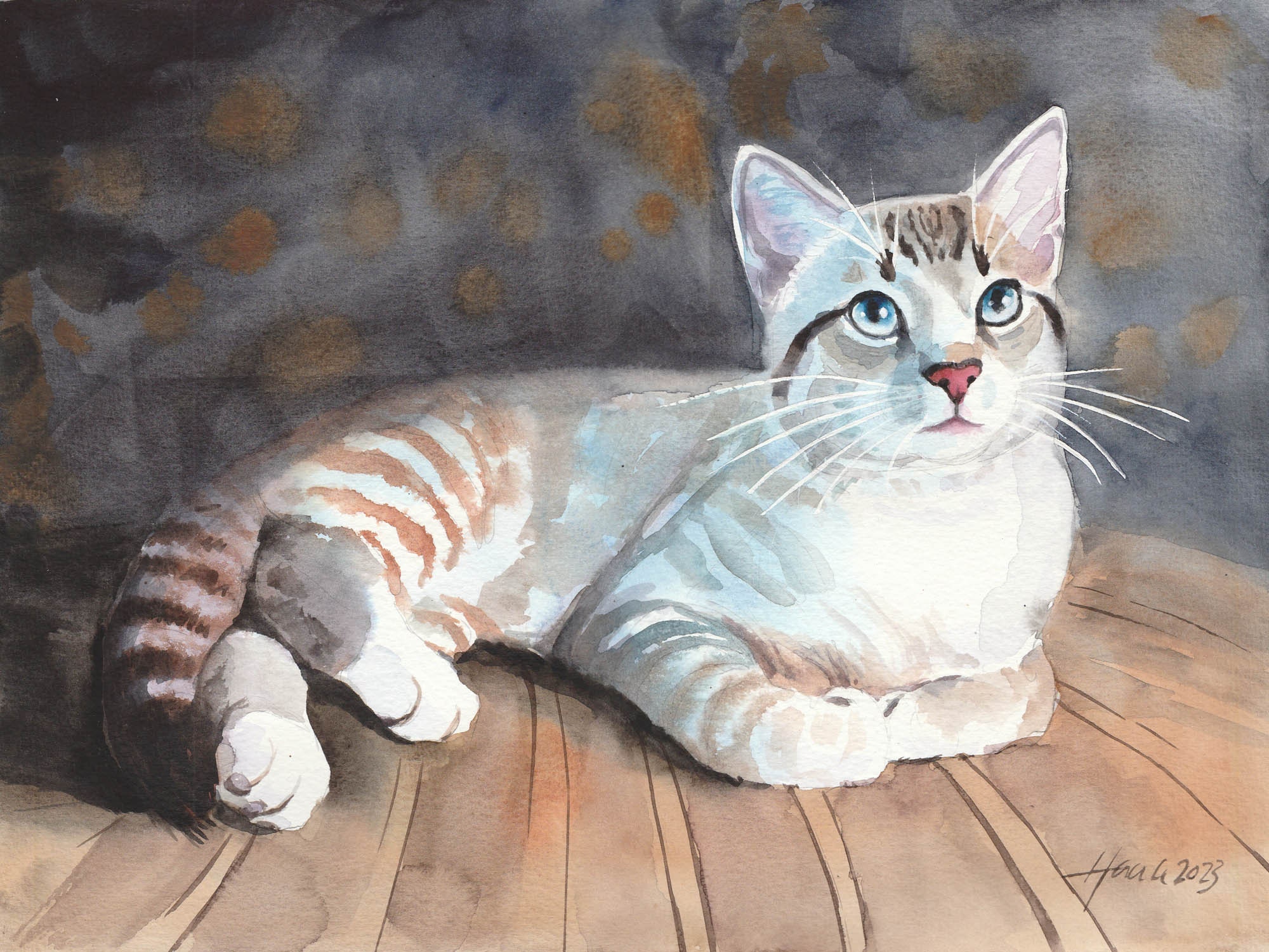 フランクリン ミント 1988 Hand painted Cat フランクリン ミント 1988 Hand painted Cat