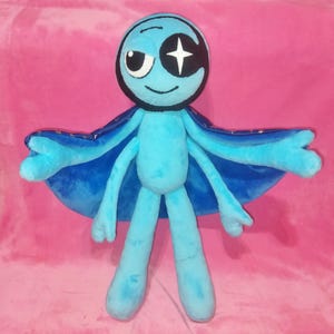 Astro Plush Toy, Dandy&#39;s World, Fan Made Plush, Creepy Cute Plush, Indie Game Toy, Gamer Gift, Blue Moon Plush,  Handmade Custom Plush