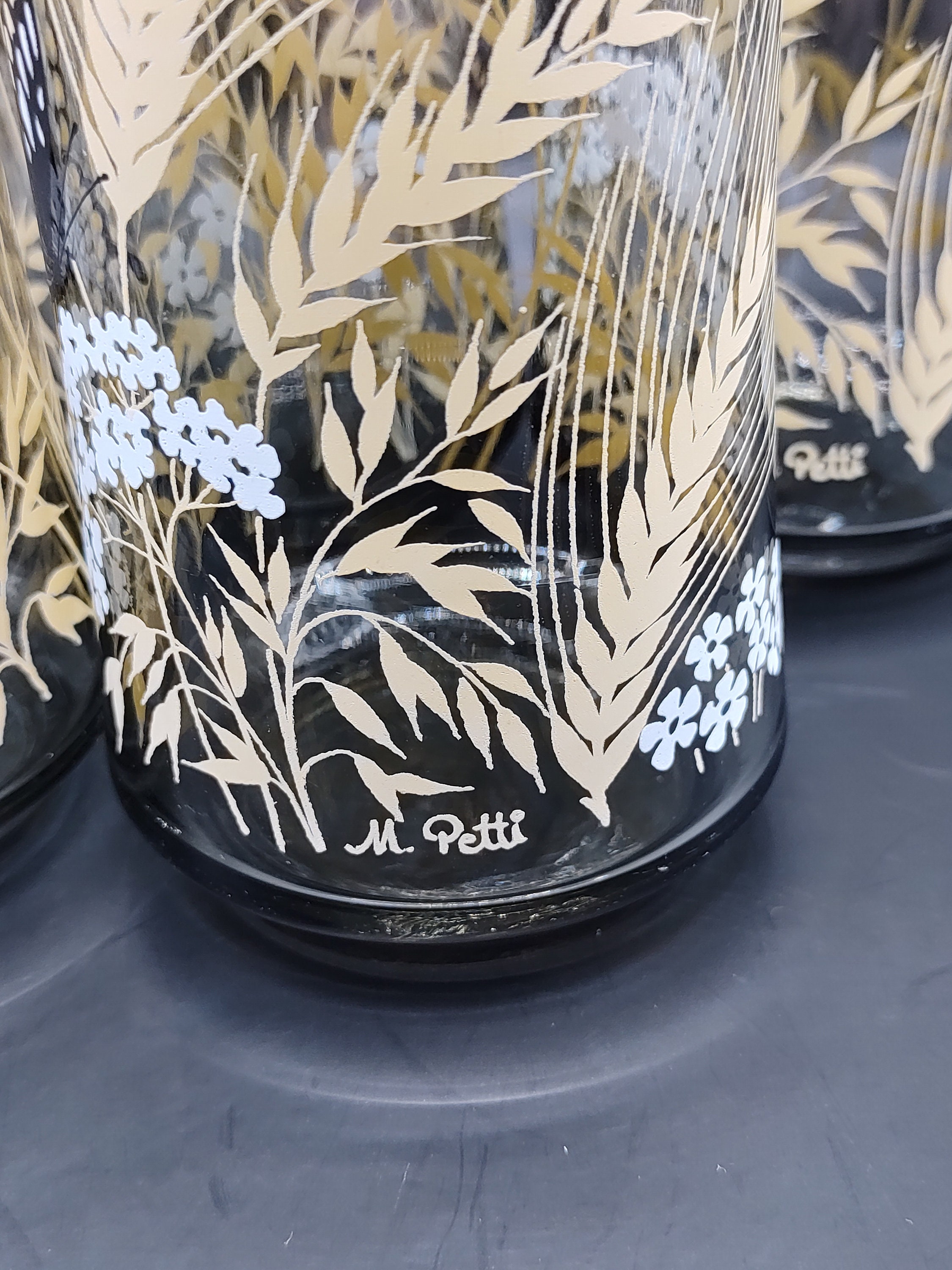 Set of 5 Vintage Libbey Iced Tea Glasses Butterfly and Wheat Etsy