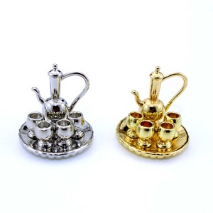 Miniature kitchenware tea cup set Miniatures Dollhouse miniatures home decoration Gift for her Wall decor Personalized gifts